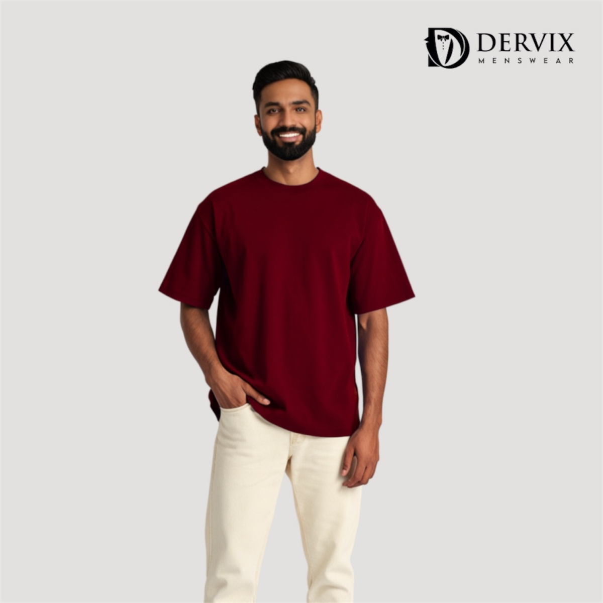 Dervix Oversized French Terry Cotton T-Shirt